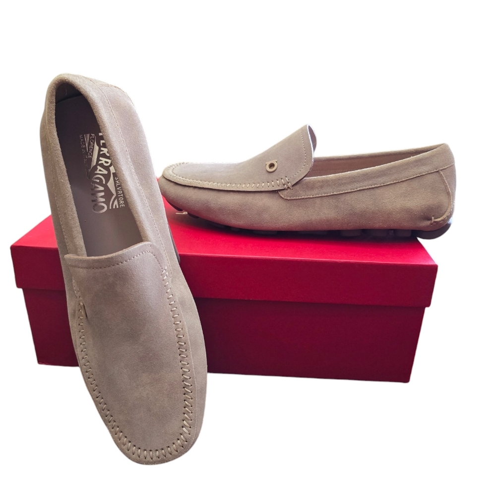 Salvatore Ferragamo Suede Loafers Moccassins